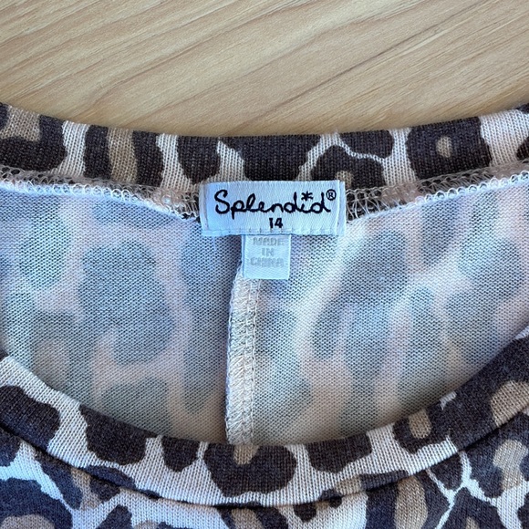 Splendid Leopard print long sleeved top - Picture 3 of 3